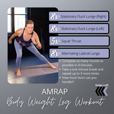 AMRAP Body Weight Leg Workout